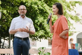 Bürgermeister Michael Ritsch und Projektleiterin Nikola Furtenbach