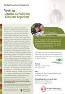 Plakat zum Vortrag "Starke Gefühle bei Kindern begleiten"