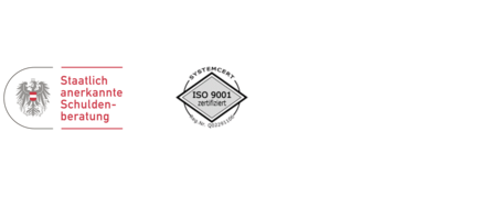Logo Staatlich anerkannt Schuldenberatung und ISO 9001 Zertifizierung