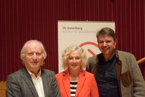 ifs Geschäftsführer Stefan Allgäuer, Landesrätin Katharina Wiesflecker und Bürgermeister Kurt Fischer